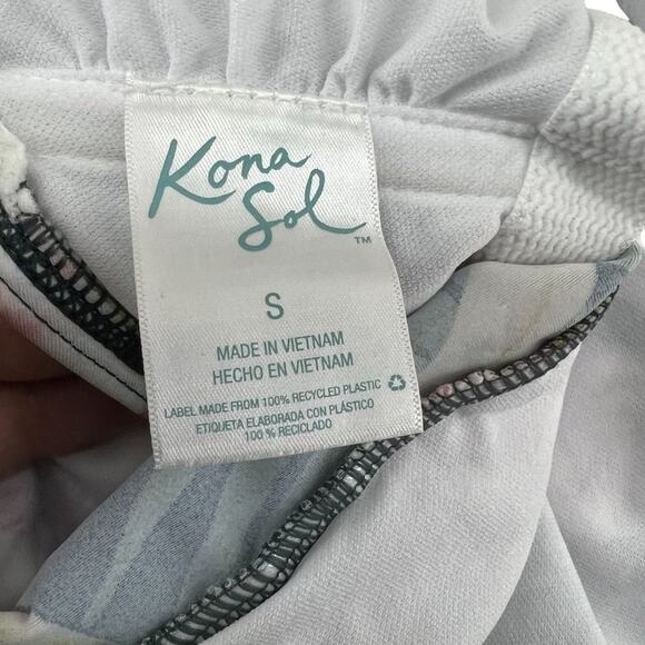 Kona Sol Double Flounce Front One Piece Swimsuit Small - Picture 4 of 6